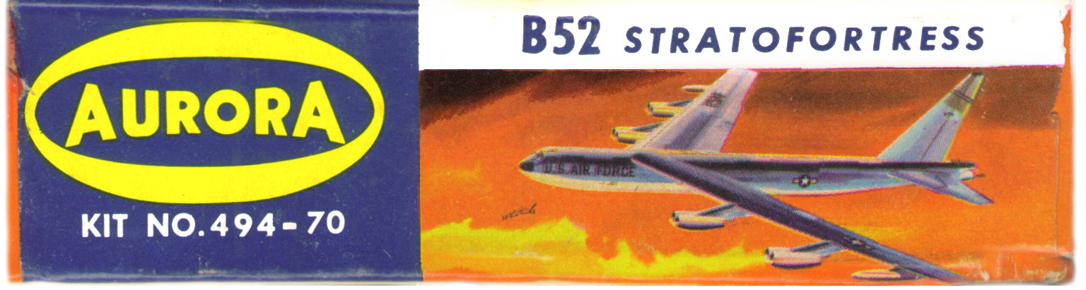 Коробка Aurora 494-70 Boeing B-52 Stratofortress, Aurora Plastic Corp, 1956